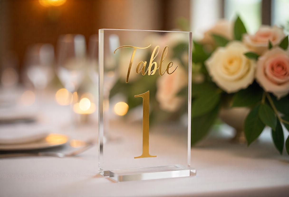 custom table number for wedding